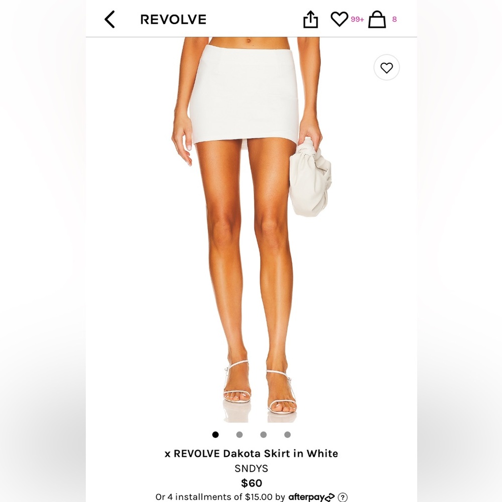 SNDYS. White mini skirt